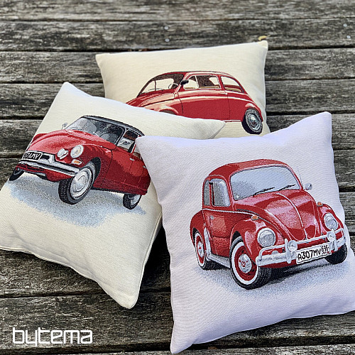 Funda de cojín tapiz VW BEETLE ROJO