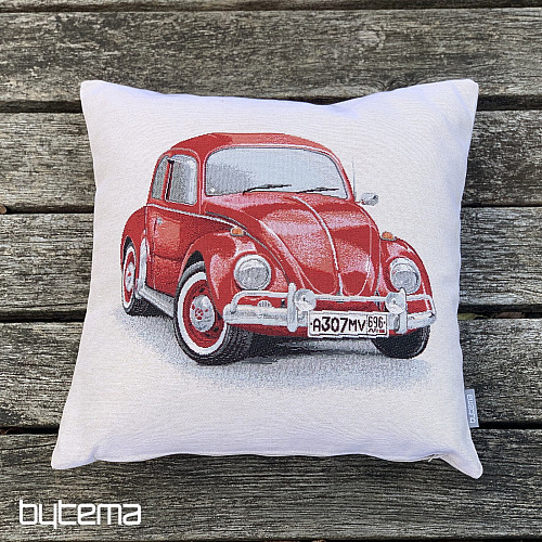 Funda de cojín tapiz VW BEETLE ROJO