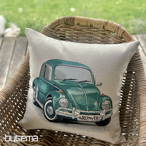 Funda de cojín tapiz VW BEETLE TURQUESA