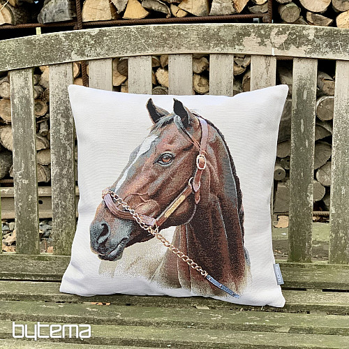 Funda de cojín Gobelino CABALLO MARRÓN