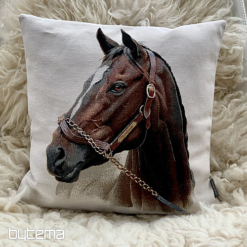 Funda de cojín Gobelino CABALLO MARRÓN