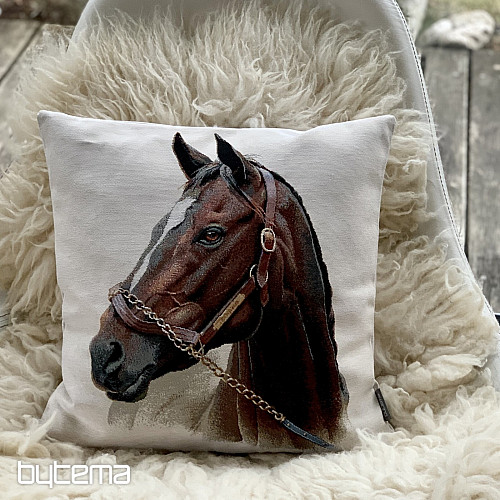 Funda de cojín Gobelino CABALLO MARRÓN