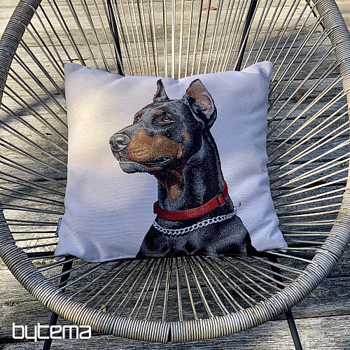 Funda de almohada tapiz Doberman