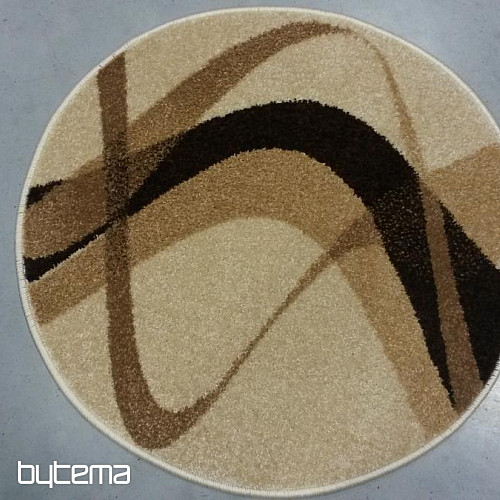 alfombra circular MARRÓN crema