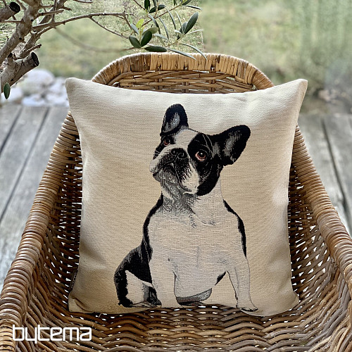 Funda de cojín tapiz PERRO BULLDOG