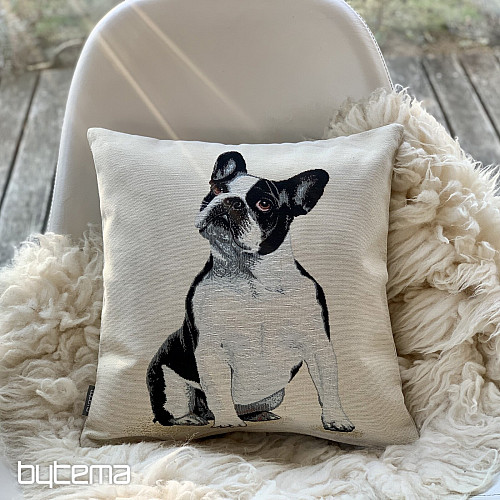 Funda de cojín tapiz PERRO BULLDOG
