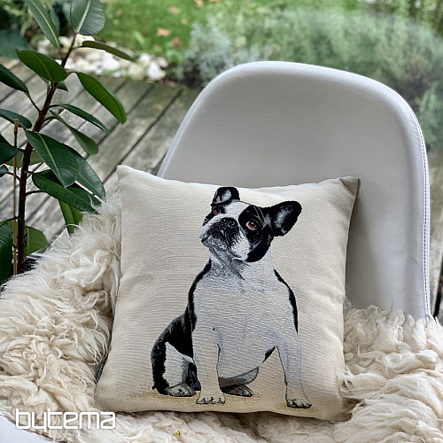 Funda de cojín tapiz PERRO BULLDOG