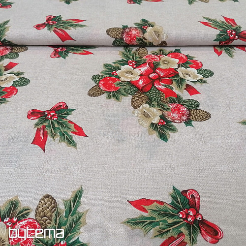 Tela decorativa Navidad CESMINA flor