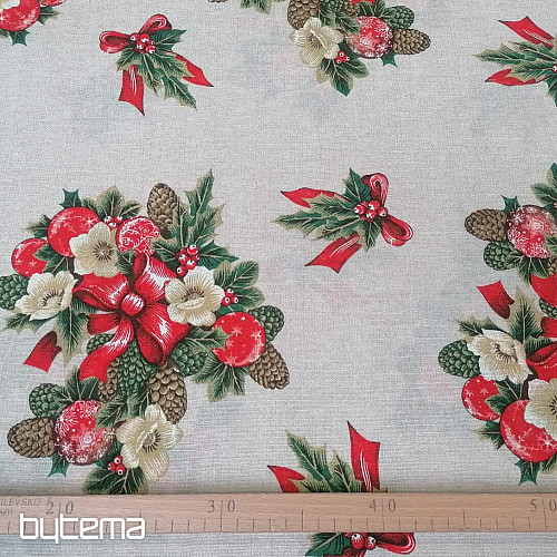Tela decorativa Navidad CESMINA flor