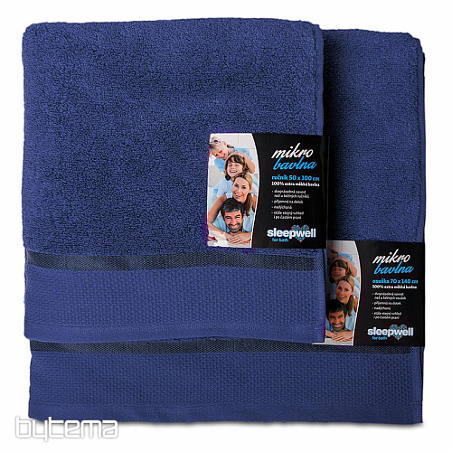 Toalla y toalla de baño MIKRO TM. AZUL MARINO
