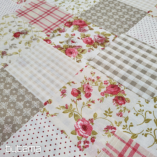 Tela decorativa ROSE MARTA patchwork