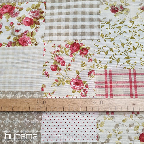 Tela decorativa ROSE MARTA patchwork
