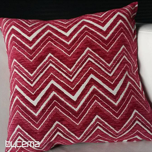 Funda de cojín decorativa ZIG ZAG rosa