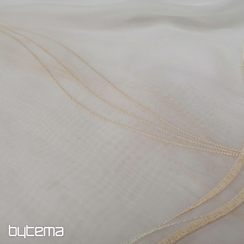Cortina de lujo bordada blanco - crema GERSTER 556/23