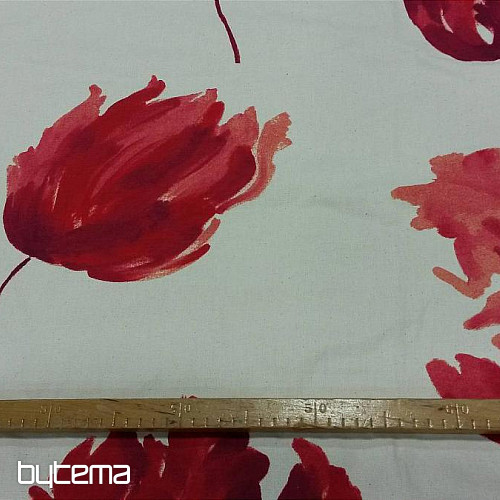 Tela decorativa IZALINE rojo