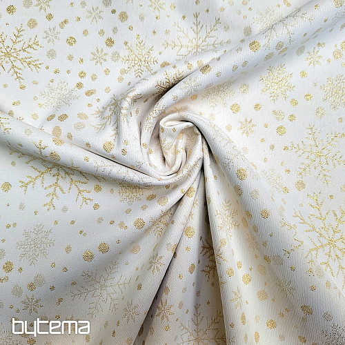 Tela jacquard decorativa FLAKES I dorado