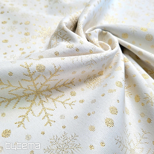 Tela jacquard decorativa FLAKES I dorado
