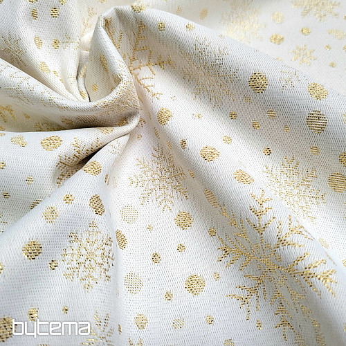 Tela jacquard decorativa FLAKES I dorado