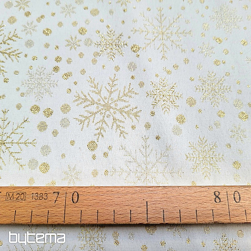 Tela jacquard decorativa FLAKES I dorado