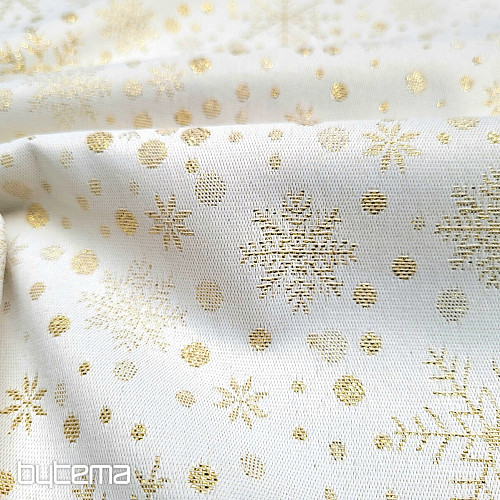 Tela jacquard decorativa FLAKES I dorado