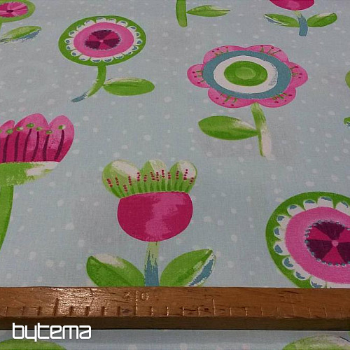 Tela infantil de algodón Tulipanes