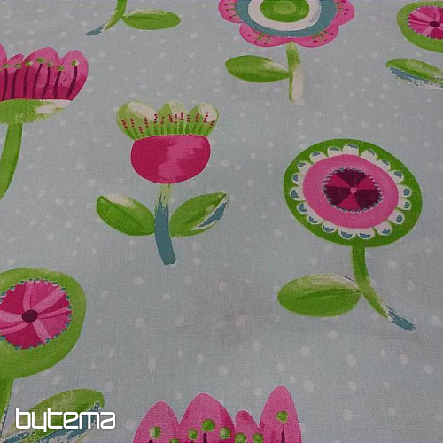 Tela infantil de algodón Tulipanes