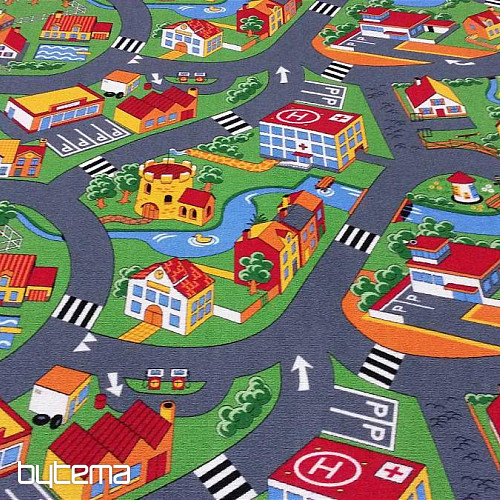 Metro de alfombra infantil LITTLE VILLAGE
