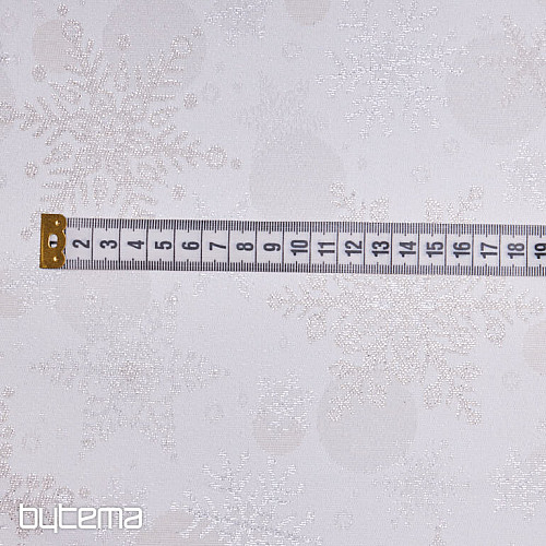 Tela jacquard decorativa FLAKES II. plata natural