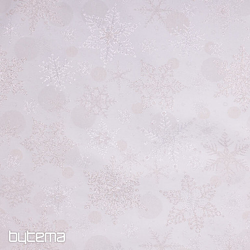 Tela jacquard decorativa FLAKES II. plata natural