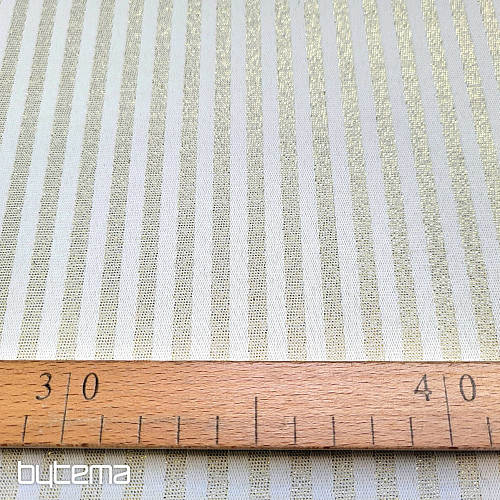 Tejido jacquard decorativo RAYAS dorado