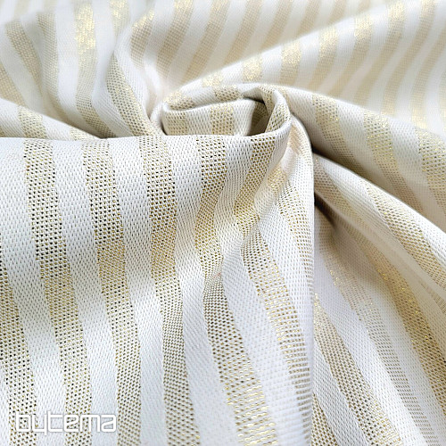 Tejido jacquard decorativo RAYAS dorado