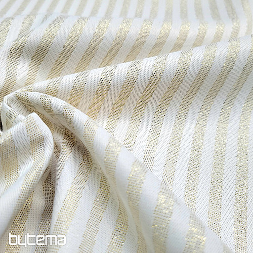 Tejido jacquard decorativo RAYAS dorado