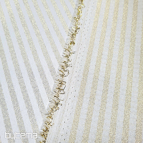 Tejido jacquard decorativo RAYAS dorado