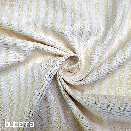 Tejido jacquard decorativo RAYAS dorado