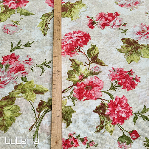 Tela decorativa HORDENZIE LEONE beige