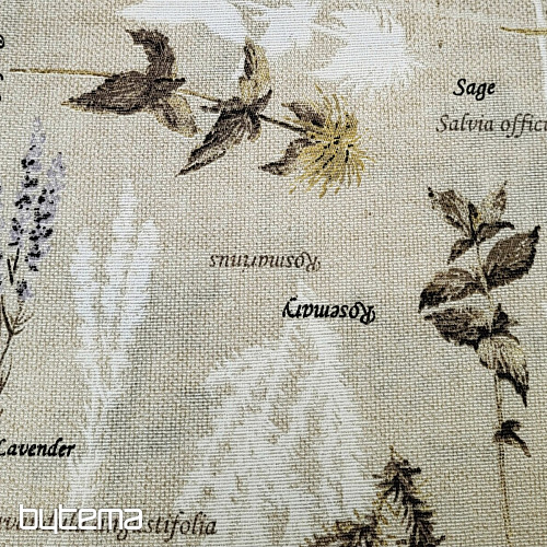 Tela decorativa BOTANICO marrón