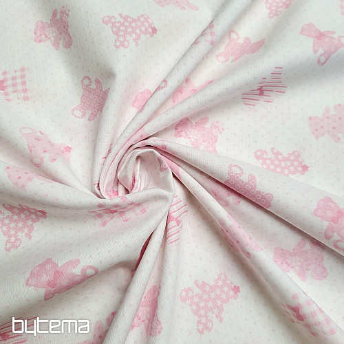 Tela de algodón BABY TEDDY rosa