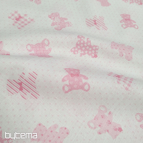 Tela de algodón BABY TEDDY rosa