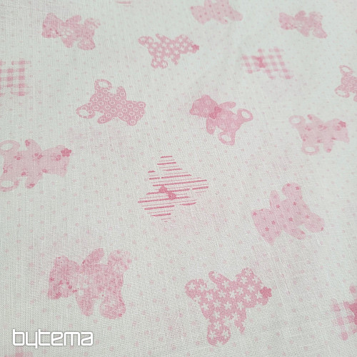 Tela de algodón BABY TEDDY rosa