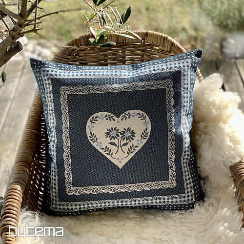 Funda de cojín Gobelino COUNTRY ROOM azul