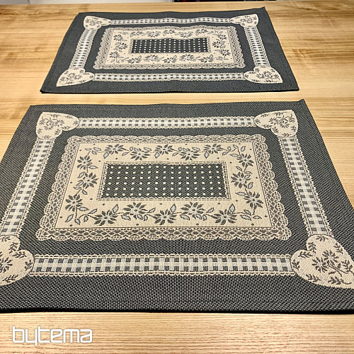 Mantel tapiz y chal SELSKÁ JIZBA gris