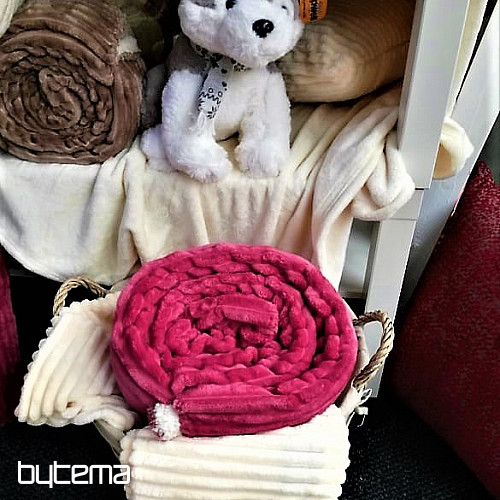 Manta de microfibra EXTRA SUAVE de pana de oveja - avellana