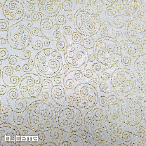 Tela jacquard decorativa adorno FLASH dorado