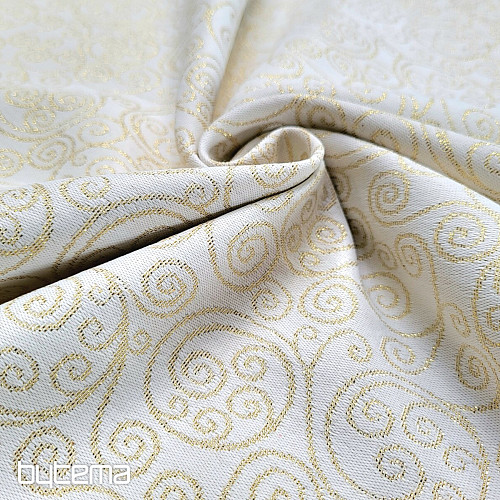 Tela jacquard decorativa adorno FLASH dorado