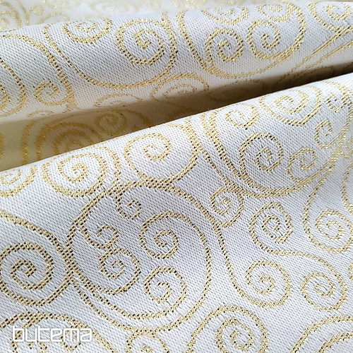 Tela jacquard decorativa adorno FLASH dorado