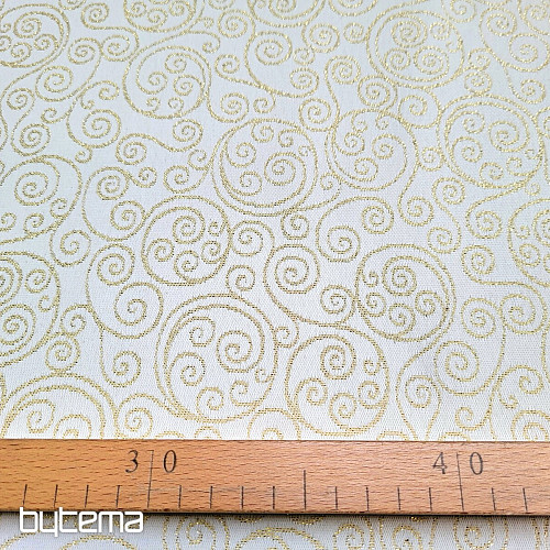 Tela jacquard decorativa adorno FLASH dorado