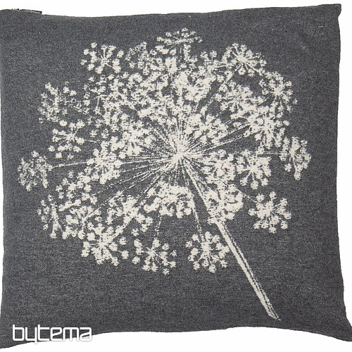 Funda de almohada con flor de jade - antracita
