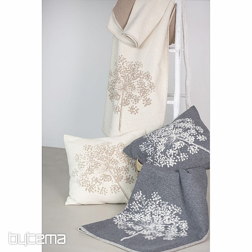 Funda de almohada con flor de jade - antracita