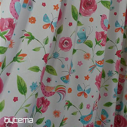Tela decorativa PÁJAROS rosa