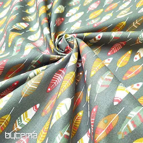 Tela de algodón PLUMAS RETRO